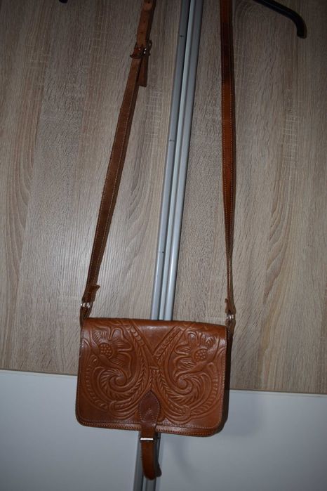 Skórzana torebka boho style