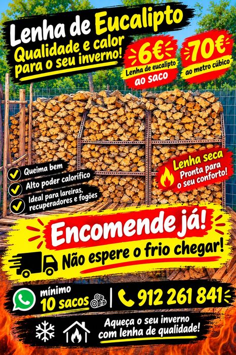 Venda de Lenha eucalipto ao metro cúbico