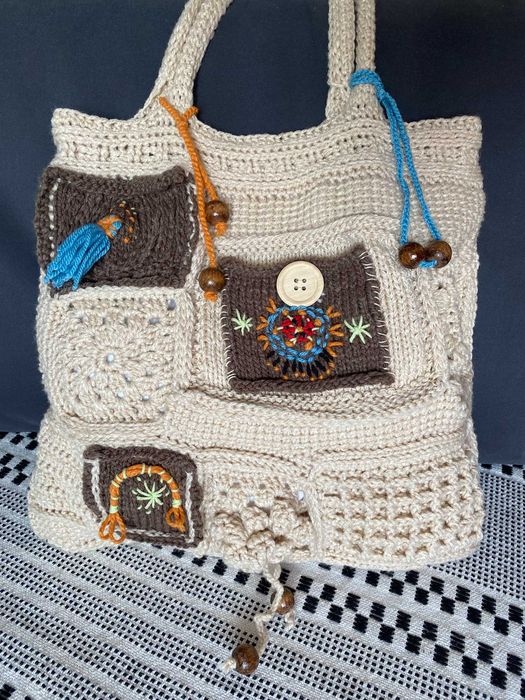 Torba duża handmade "Skrawki"