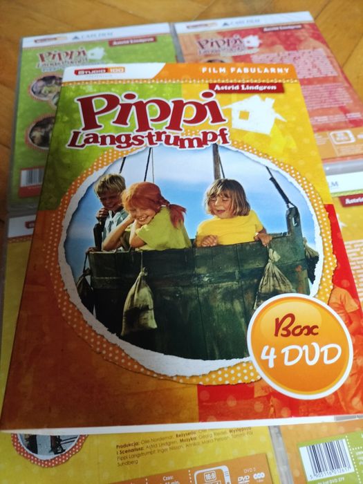 Kolekcja Pippi Langstrumpf BOX 4x DVD (3 filmy NOWE W FOLII)