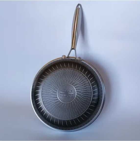 Якісна антипригарна Сковорода 28 см з нержавіючої сталі SUS 316 L