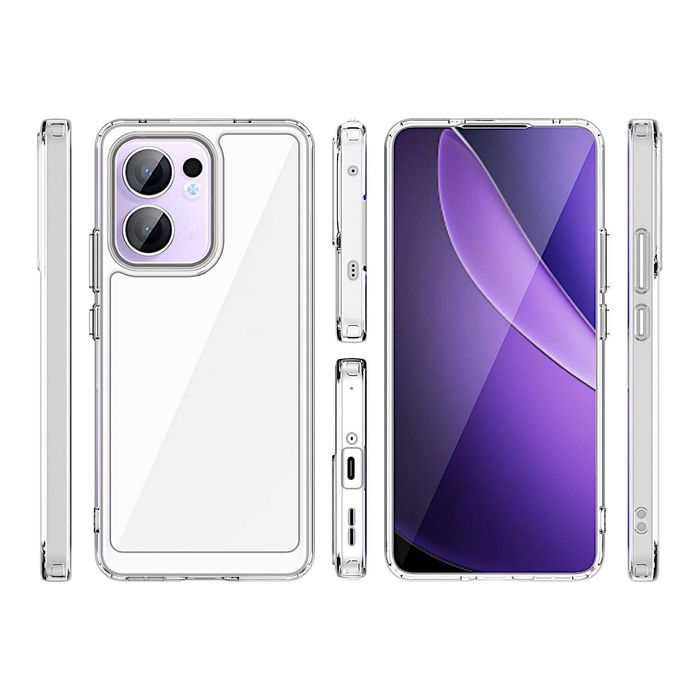 Etui ELEVATE HEXAGON do Oppo Reno 13 F - Clear