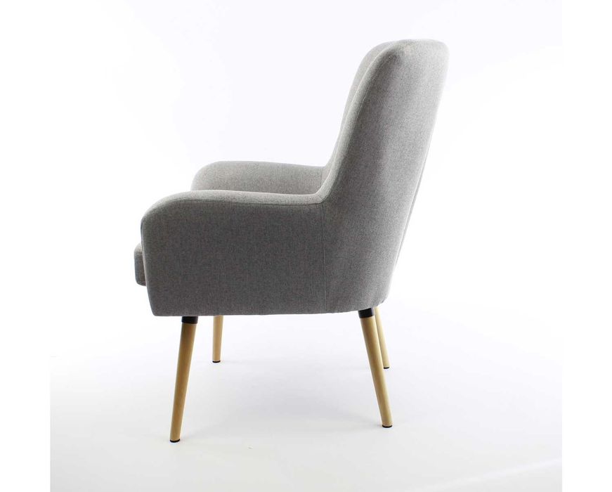 Fotel Uszak typu Scandi, pokrycie z tkaniny wysokiej jakości