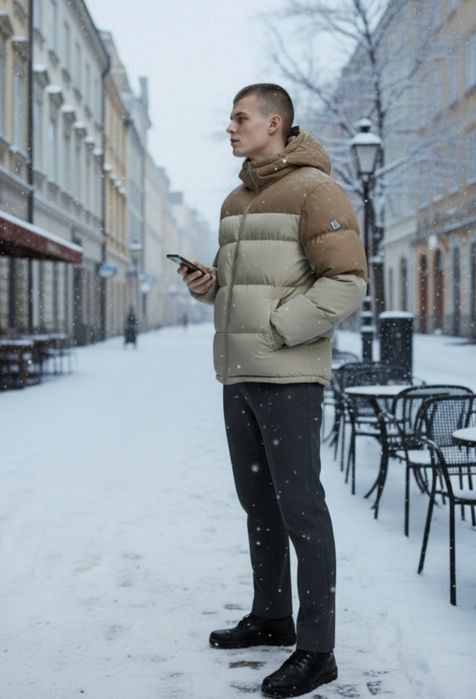 Чоловічий зимовий пуховик SPINGFIELD(Розмір М)