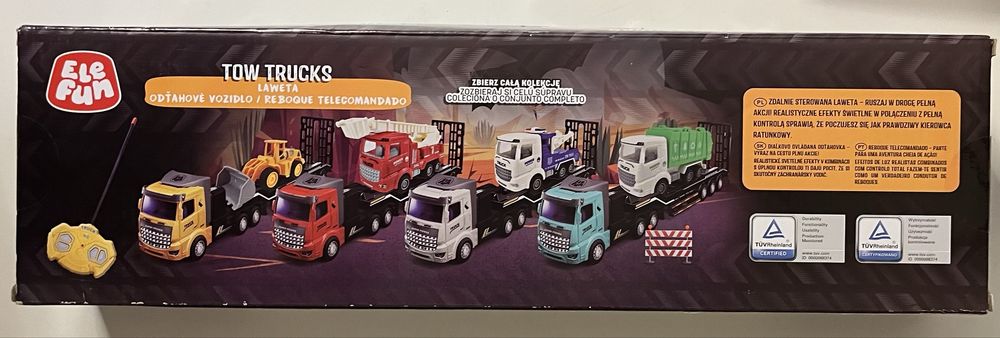 Ciężarówka laweta Elefun R/C zdalnie sterowana + straż pożarna