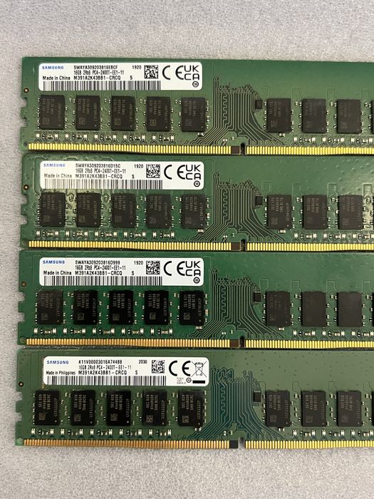 pamięć RAM Samsung 16 GB DDR4 2400 MHz ECC UDIMM 6 sztuk