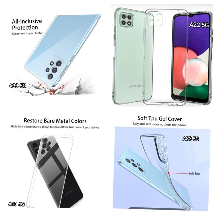 Capa Sil. C/ P. C. A13 4G / A13 5G / A22 5G / A33 5G / M23 5G / A04S