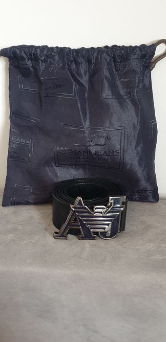 Pasek Armani Jeans Skóra Naturalna Made In Italy