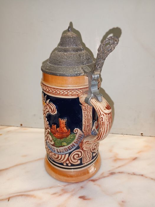 caneca de cerveja alemã (stein) da marca Gerz. As canecas Gerz ,20cm