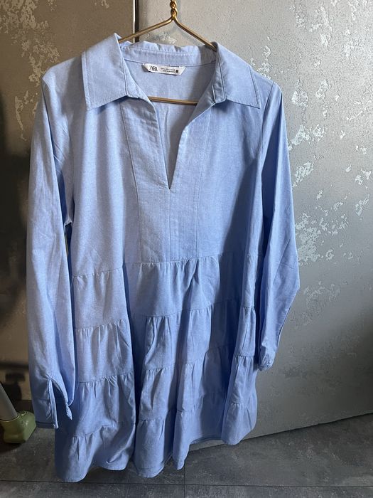 Сукня Zara льон блакитна
