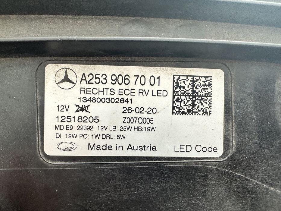 Mercedes glc w253 farol direito 2019