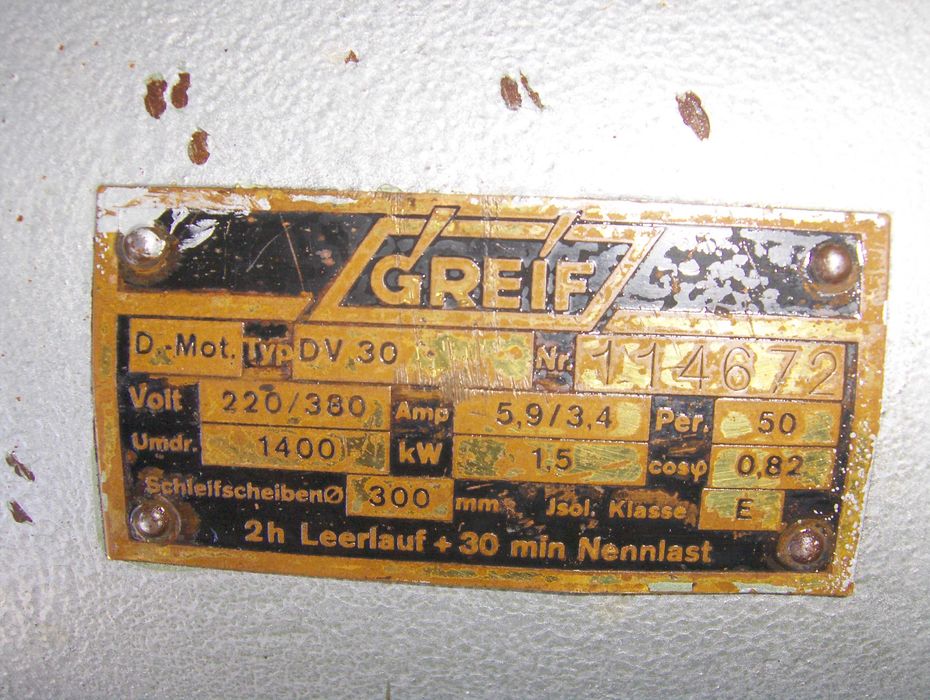 Szlifierka przemysłowa Greif DV 30