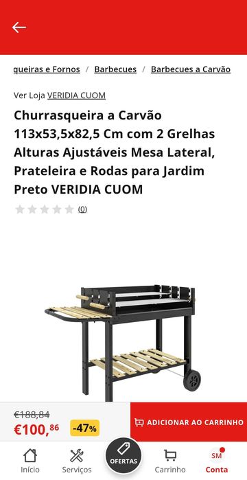 Grelhador churrasqueira carvao