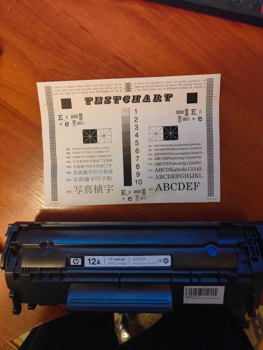 Картридж HP 12A (Q2612A) (оригінал) відновленний та заправлений.