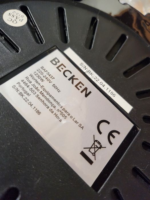 Fritadeira sem Óleo BECKEN BAF5437 (1.5L - Preto)