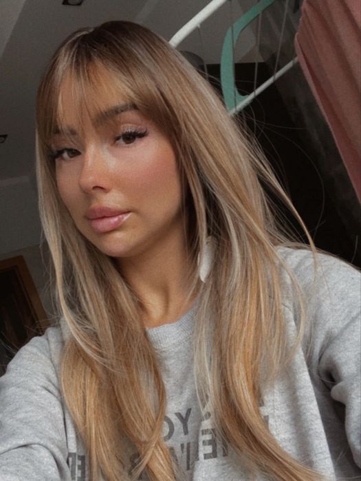 Blond peruka włosy refleksy dla kobiet damska nowa brąz jak naturalne