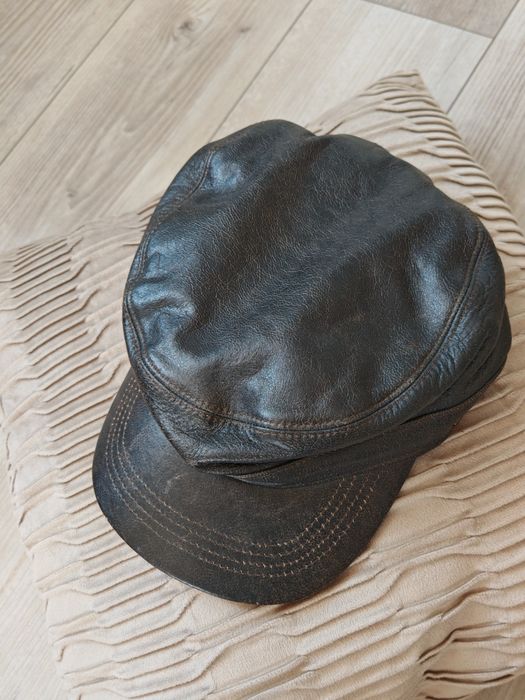 Czapka Wigens r. 58 myśliwska skórzana 100% skóra łosia! Unikat!