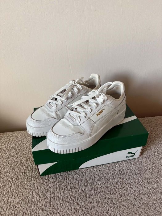 Puma sneakersy buty białe na platformie Carina Street 40