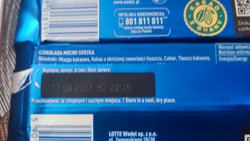 Czekoladki Merci 250g. Storck oraz 3 x czekolada  gorzka E. Wedel