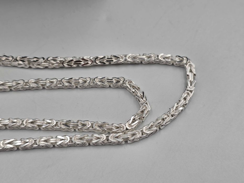 NOWY Srebrny łańcuszek 925 KRÓL Królewski Kostka |Plus Lombard KŁODZKO