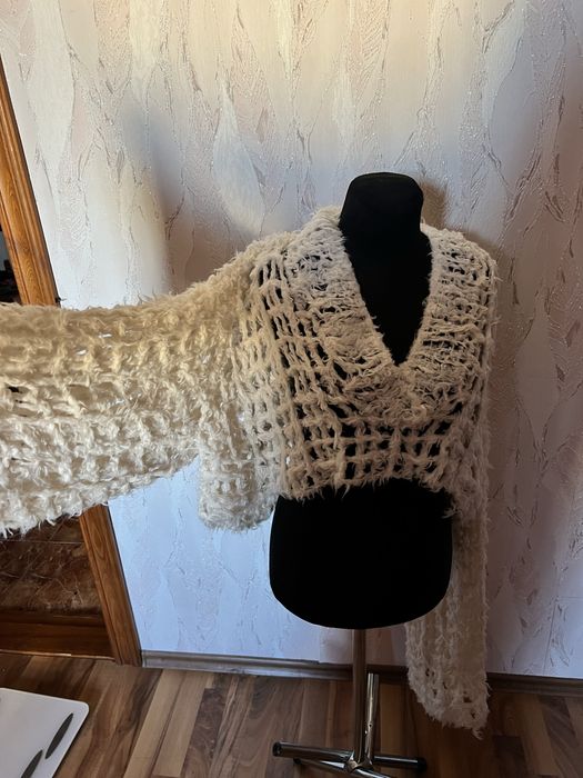 Жіноча ажурна накидка болеро ручна робота шерсть L-XL нова