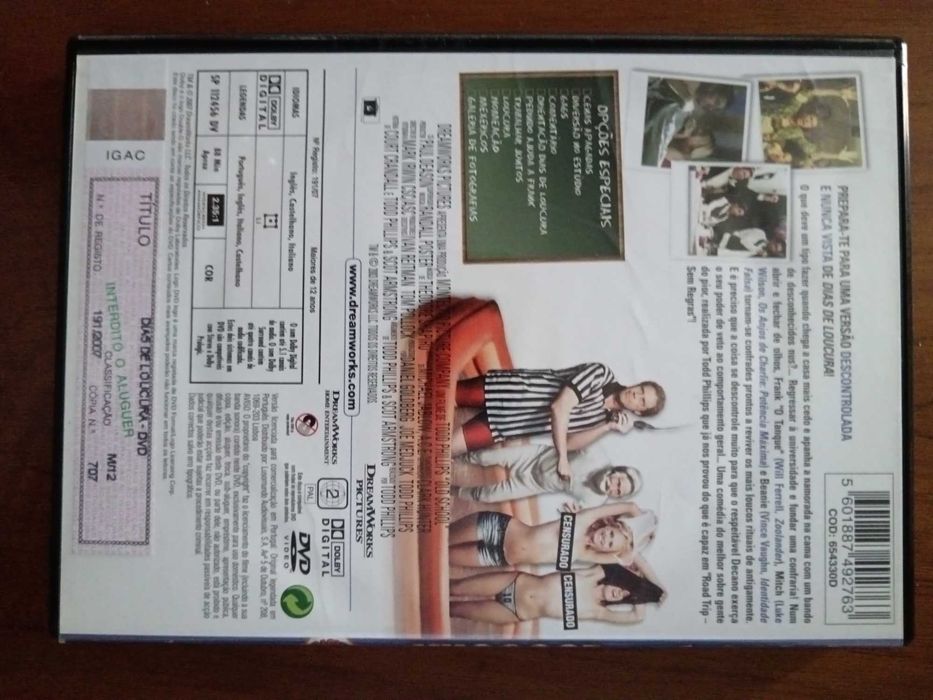 filme dvd original - dias de loucura