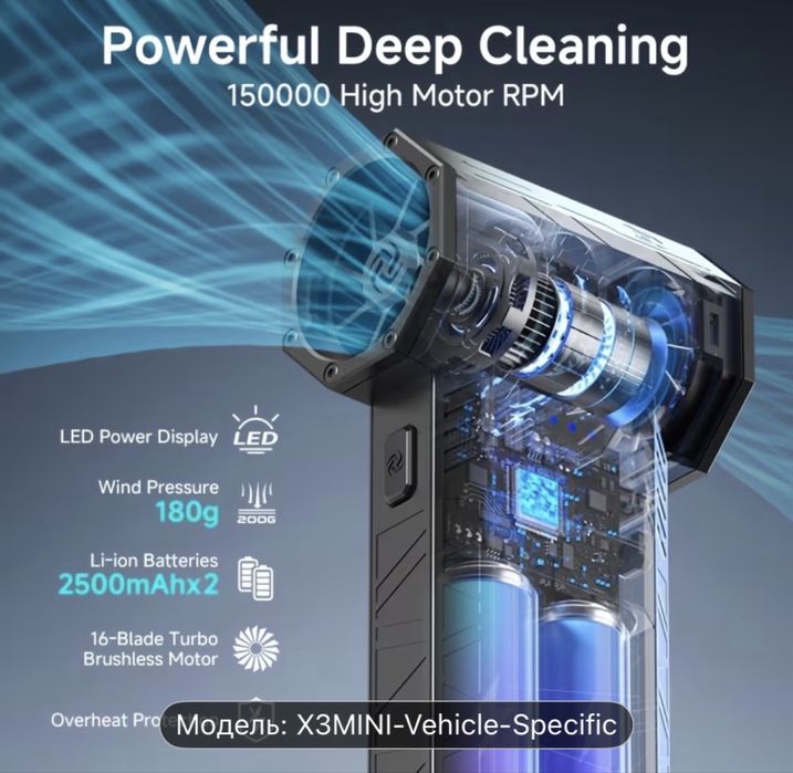 Турбовентилятор бездротовий