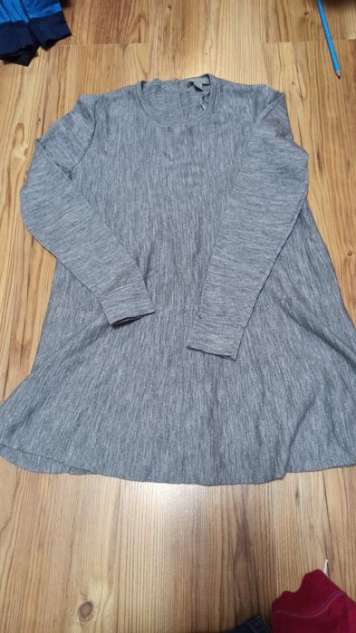 COS sweterek, tunika, bluzka wełniana, wełna merino 100%, xs