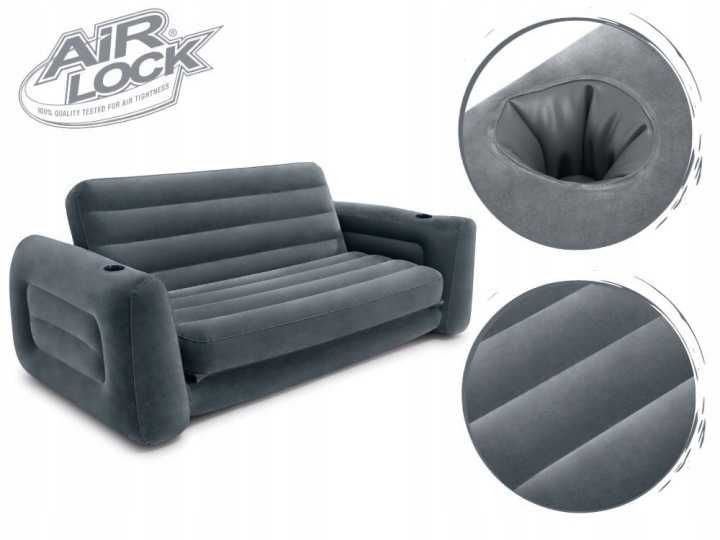 Sofa Dmuchana Rozkładana Intex, Dwuosobowa 203x231 cm | Materac