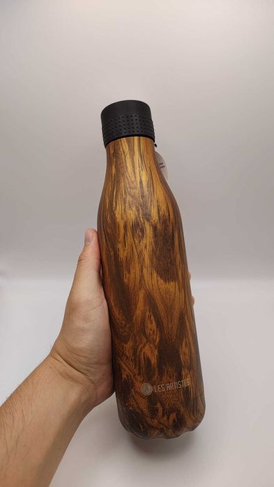 Garrafa térmica inox 750 inox wood Les artistes