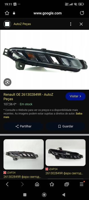 Peças Renault novas originais