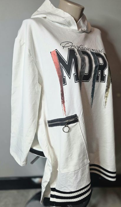 Biała Bluza Włoska Kaptur More Professional M-XL
