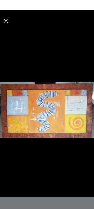 Dois quadros pintados a oleo