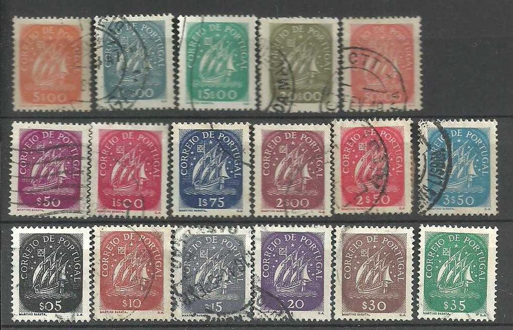 Complete 1943 Portuguese Caravela Series, Used