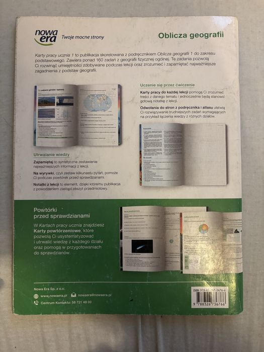 Oblicza geografii 1 karty pracy
