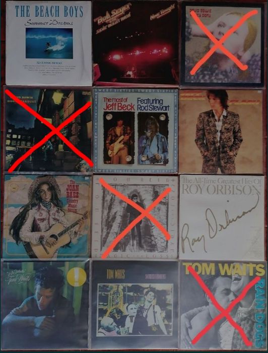 LPs, maxis e singles em vinil, e CDS