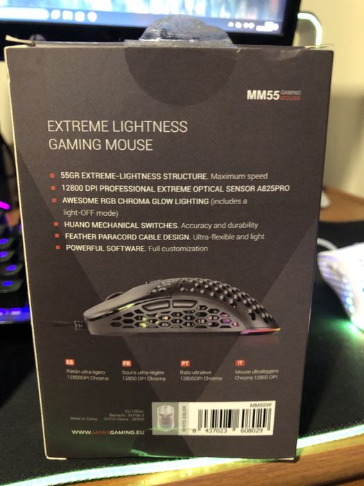 Rato gamer da mars gaming