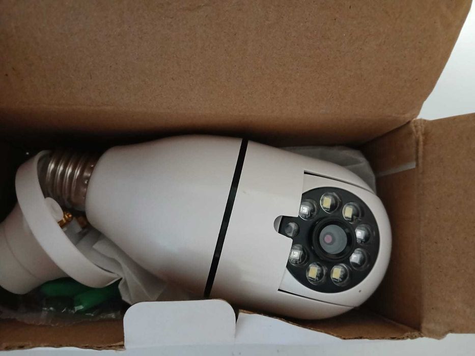 Câmera de segurança WiFi bulb camuflada nova na caixa