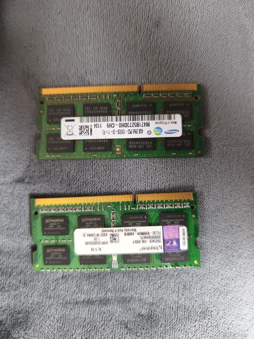 Pamięć RAM do laptopa 8 GB (2×4 GB) DDR3 SO-DIMM 1333 MHz Kingston + Samsung