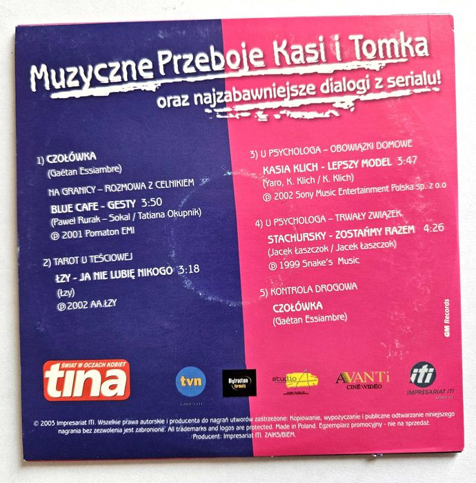 Muzyczne przeboje Kasi i Tomka CD