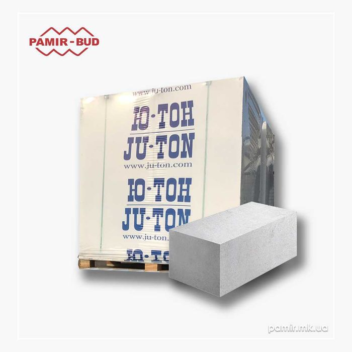 Газоблоки JU-TON 1 гатунок, 100, 300, 400. Доставка маніпулятором.