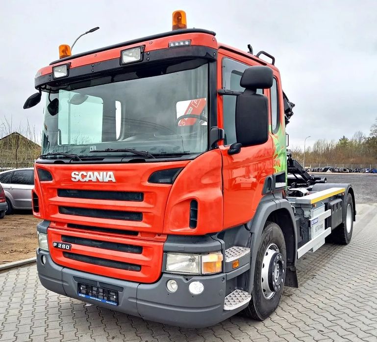 Scania P280  Nowa zabudowa, Hakowiec,  SKIBICKI, Fassi F85, SLT GROUP