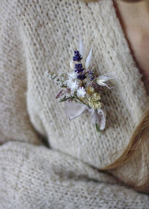 Zestaw ślubny: Bukiet ślubny, Wianek, Butonierka z Suszonych Kwiatów