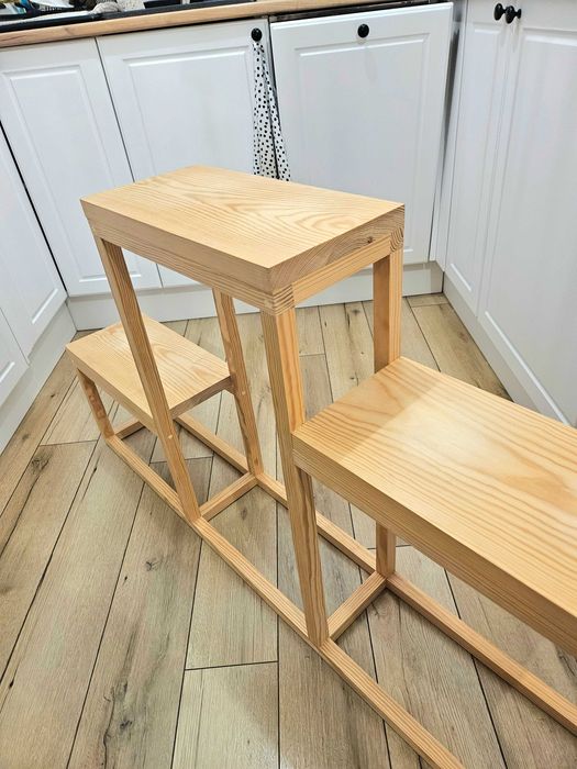 Stojak/kwietnik drewniany 120x20