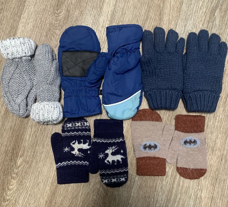 Рукавички перчатки варежки разного размера