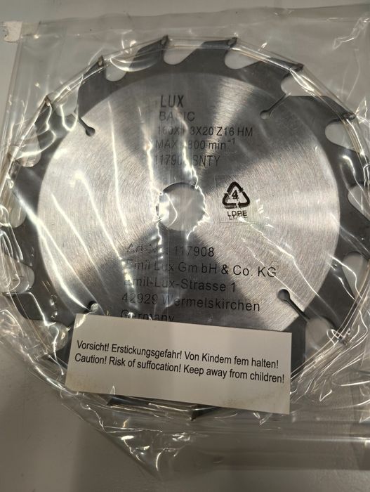 Nowa tarcza do pilarki tarczowej 160mm, otwór 20mm, 16 zębów