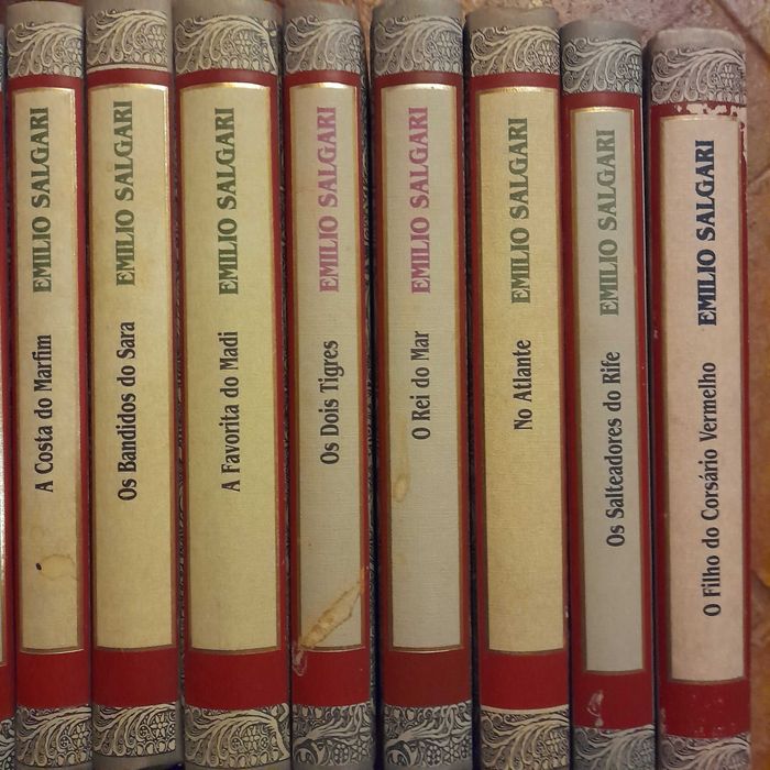 Livros Emílio Salgari - histórias juvenis tema piratas