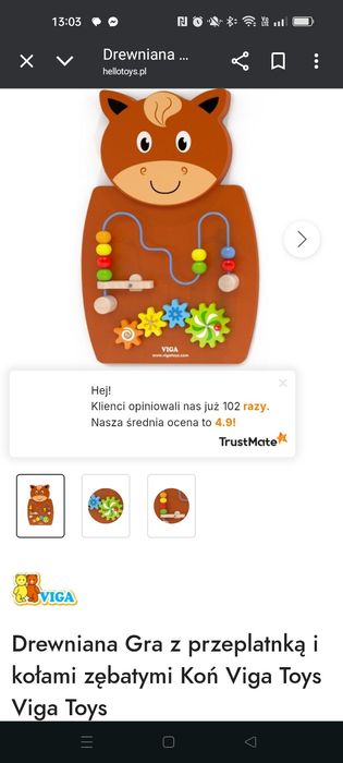 Drewniana zabawka viga