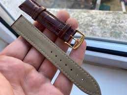 Pasek skórzany do zegarka Longines 18mm 20mm z klamra srebrna złota