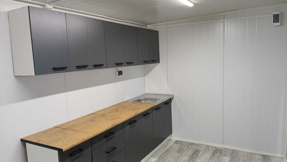 Kontener mieszkalny na wynajem 3x7 Łazienka prysznic kuchnia